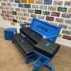 Custom Blue GMC Bench,Stool & Side Table