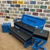 Custom Blue GMC Bench,Stool & Side Table