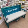 Custom Teal Chevrolet Bench