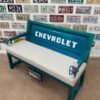 Custom Teal Chevrolet Bench