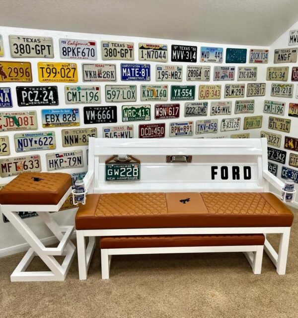 Custom White & Brown Ford Heritage Tailgate Complete Set