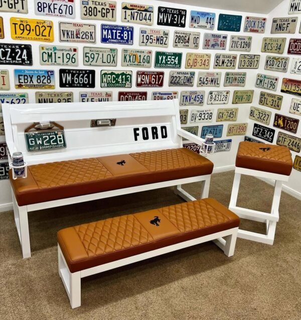 Custom White & Brown Ford Heritage Tailgate Complete Set