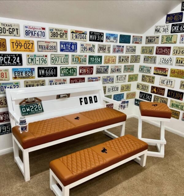 Custom White & Brown Ford Heritage Tailgate Complete Set