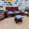 IMG_2241 Custom Red Chevrolet Furniture Set – Bench, Stools, Console & Tables