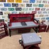IMG_2242 Custom Red Chevrolet Furniture Set – Bench, Stools, Console & Tables