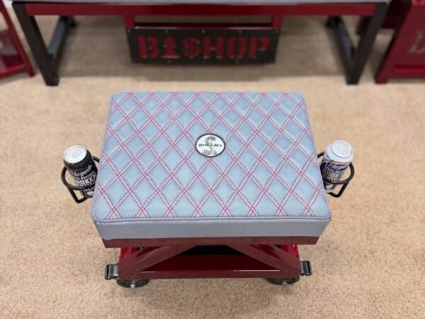 IMG_2245 Custom Red Chevrolet Furniture Set – Bench, Stools, Console & Tables