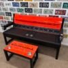 Costom Orange & Black Chevrolet Bench / Table