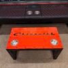 Costom Orange & Black Chevrolet Bench / Table