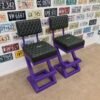 Custom Purple & Black Chevrolet Stool