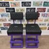 Custom Purple & Black Chevrolet Stool