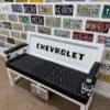 Custom White & Black Chevrolet Bench