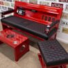 Custom Red Ford HSR Bench Set with Table & Stool