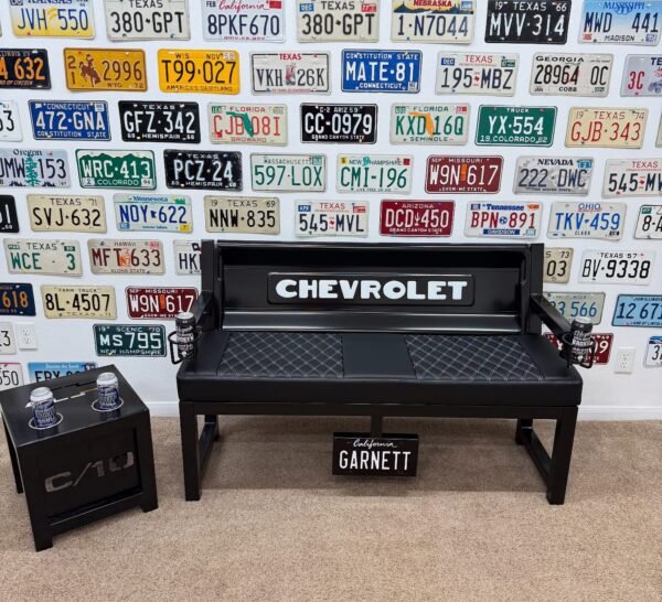 Custom Black Chevrolet Bench & Table