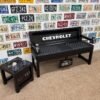 Custom Black Chevrolet Bench & Table