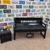 Custom Black Chevrolet Bench & Table