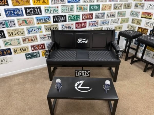 Custom Black Ford Bench