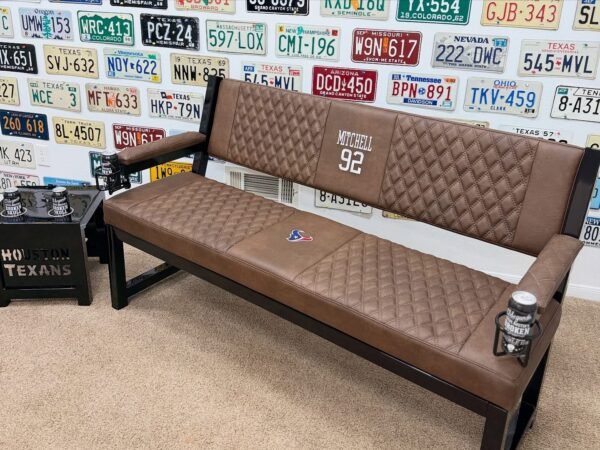 Custom Brown Houston Texans Bench & Table Set