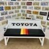 Custom Toyota White & Black Bench