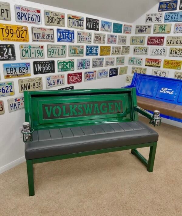Custom VOLKSWAGEN Green & Black Bench