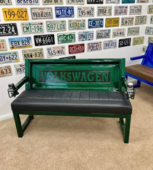 Custom VOLKSWAGEN Green & Black Bench