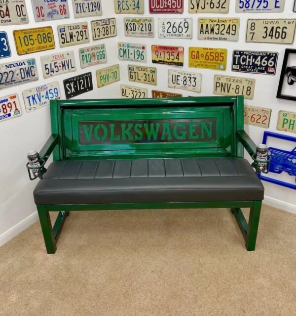 Custom VOLKSWAGEN Green & Black Bench