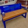 Custom Dodge Blue & Brown Bench