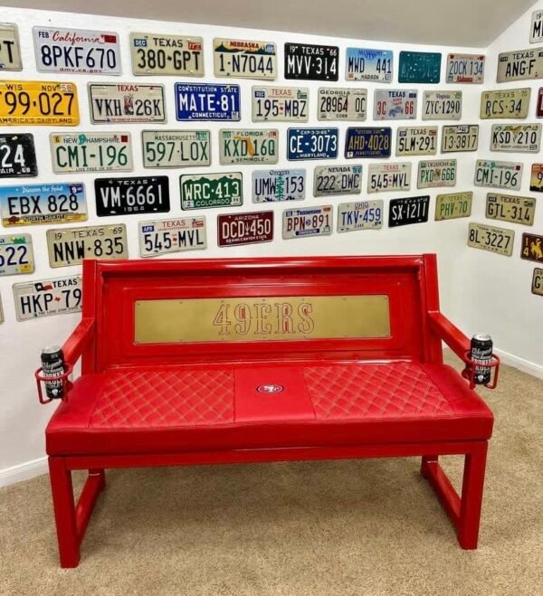 Custom 49ERS Red Bench