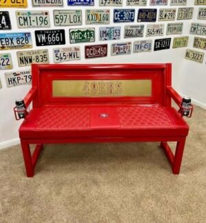 Custom 49ERS Red Bench