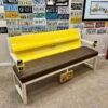 Custom Chevrolet Yellow/Brown & White Bench