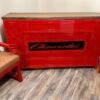 Custom Chevrolet Bar Set of Red & Brown Bench