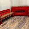 Custom Chevrolet Bar Set of Red & Brown Bench