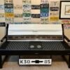 Custom Chevrolet White & Black/Brown Bench