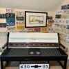 Custom Chevrolet White & Black/Brown Bench