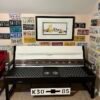 Custom Chevrolet White & Black/Brown Bench