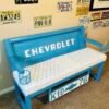 Custom Chevrolet Blue & White Bench