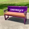 Custom Chevrolet Purple / White & Brown Bench