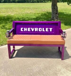 Screenshot Custom Chevrolet Purple / White & Brown Bench