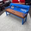 Custom Blue & Brown Ford Bronco  Bench