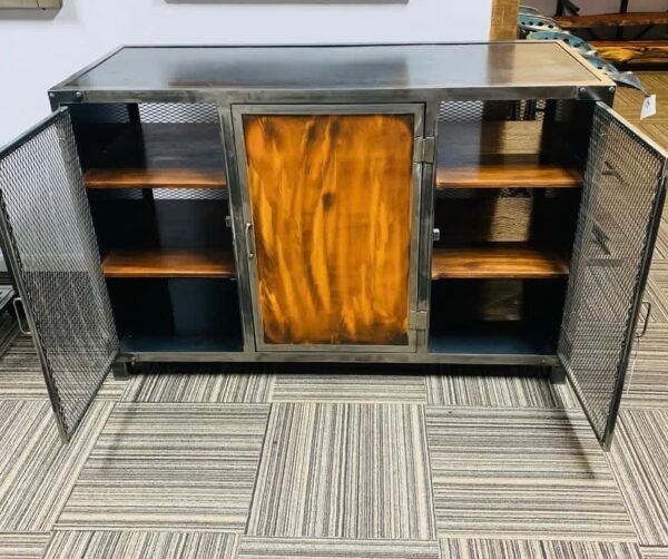 Custom Metal TV Stand & Storage Cabinet