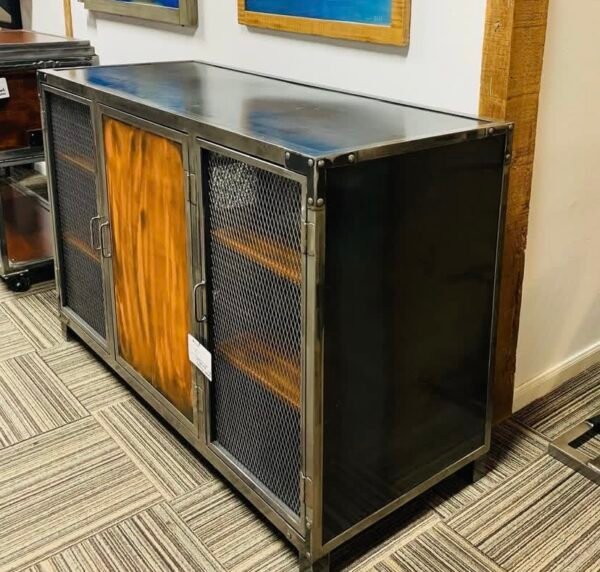 Custom Metal TV Stand & Storage Cabinet