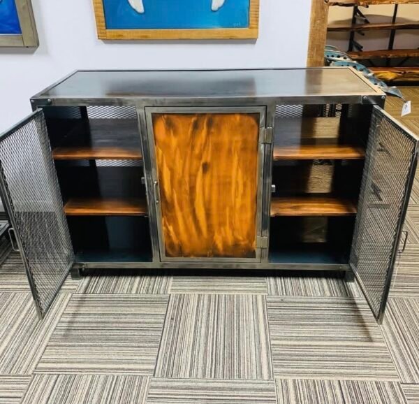 Custom Metal TV Stand & Storage Cabinet