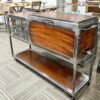 Custom Metal Console Table with Integrated Cooler Flask