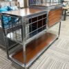 Custom Metal Console Table with Integrated Cooler Flask