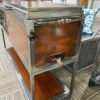 Custom Metal Console Table with Integrated Cooler Flask