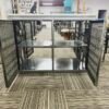 Custom Steel Table with Storage Cabinet