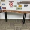 Screenshot Custom Wooden Table with Metal Legs + 2 Stools