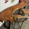 Screenshot Custom Wooden Table with Metal Legs + 2 Stools