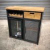 IMG_2968 Custom Metal Home Bar / Wine Cabinet with Mini Wine Fridge