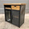 IMG_2970 Custom Metal Home Bar / Wine Cabinet with Mini Wine Fridge