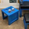 Custom Blue GMC Bench,Stool & Side Table